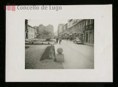 Calle de San Marcos cara  Santo Domingo. Lugo 1948