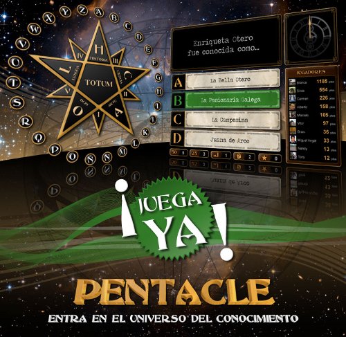 Exemplo do xogo Pentacle en Facebook